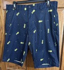 Walter Hagen Performance 11 Men's Golf Shorts Size 34 Pineapple Print 9 Inseam