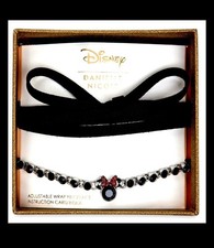 Disney Minnie Mouse Necklace Choker Charm Jewelry Danielle Nicole Faux Leather