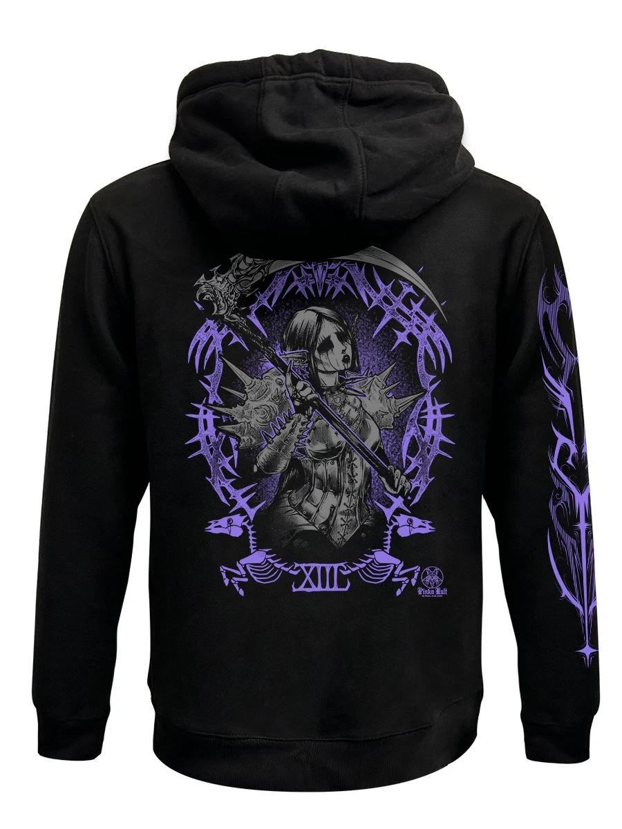 Pink Kult Death Black 3D Zip Hoodie