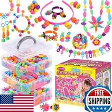 Pop Beads 700Pcs Snap Beads Jewelry Making Arts and Crafts for Kids 4-8