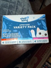 Viva La Kitty Appetizer Variety Pack for Cats, 12 Count, 13.2 oz