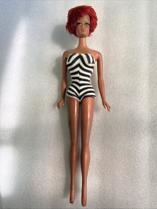 Vintage Barbie  Black Twist n Turn Red Oxide Hair  Lashes Mattel  HTF Rare