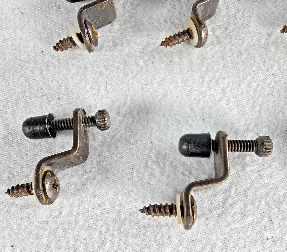 Soporte de puerta de vidrio o soporte de puerta de vidrio ajustable con punta de goma ajustable de metal vintage 24 Foto 2 de 3