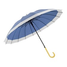 Large Umbrella Windproof Auto Open Wood Hook Handle Stick Rain Umbrella with ...