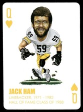 Jack Ham Pittsburgh Steelers Football Playing Card #Q (NM)