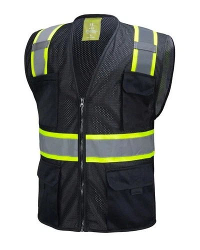 Super Duty Mesh High Visibility Safety Vest for Operations Black, Yellow, Orange image 6