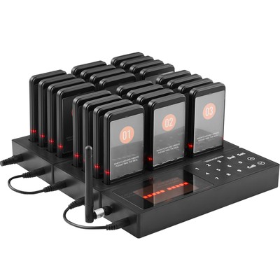 Restaurant Pager Wireless 24 Pagers Guest Paging Queuing Calling System Touch