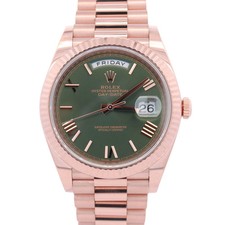 Rolex Day-Date 40mm Olive Dial Watch Ref# 228235