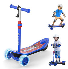 MiniSpider Electric Scooter/Skate Board With Remote 2-In-1 for Kids 3 Wheel Blue