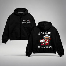 Bruno Mars x Hello Kitty 2026 Hoodie Zipp Concert The Romantic Tour Pop-Up