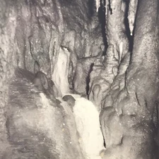 Seven Falls Crystal Cave RPPC Postcard Vintage Real Photo Springfield Missouri