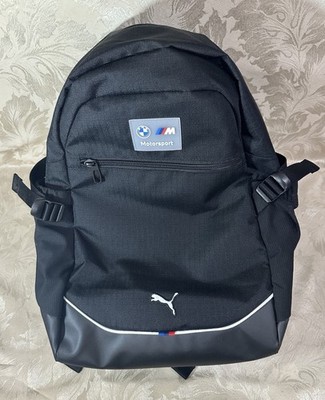 Herren Puma BMW Motorsport M Rucksack - Schwarz - 090367-01 - NEU / Neu mit Etikett