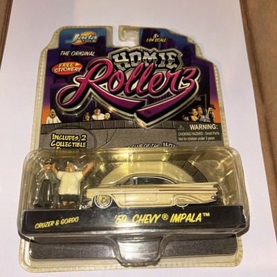 Jada Toys Homie Rollers ‘59 Chevy Impala Jada Toys 1:64 Homie Rollerz '59 Chevy Impala with Cruzer & Gordo