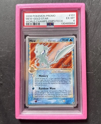 Pokemon Mew Gold Star 2008 World Championships Deck Promo #101 PSA 6 EX-MT RARE