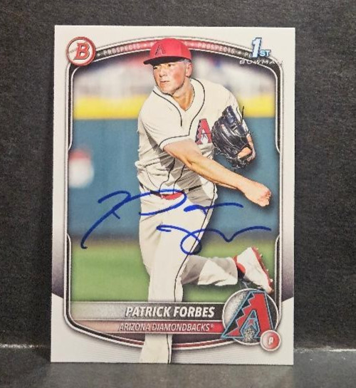 2025 Bowman Draft Patrick Forbes 1st Bowman Non-Chrome Auto Signed IP D-Backs