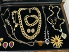 Vintage Lot Of 12 Costume Jewelry Some Signed Necklace Bracelet Earrings Monet