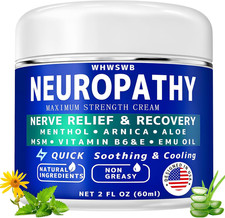 Neuropathy Nerve Relief Cream - Maximum Strength for Feet, Hands, Legs, Toes Inc