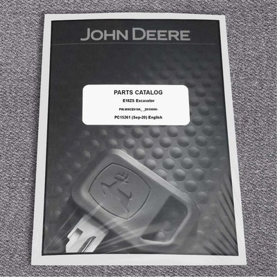 John Deere E18ZS Excavator Parts Catalog Manual - PC15261