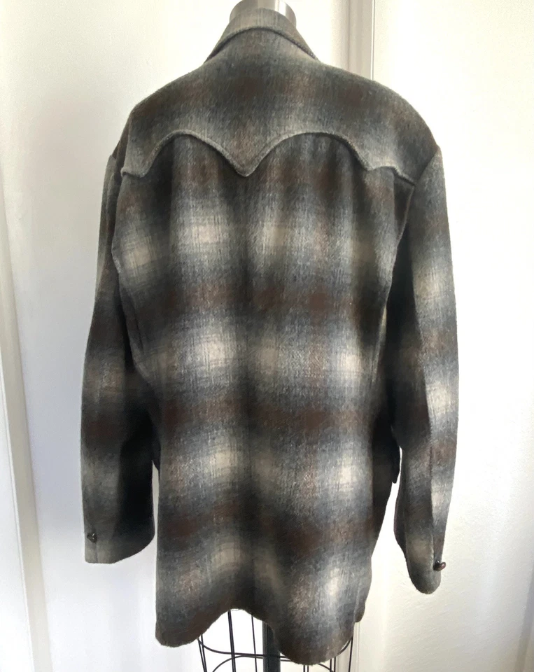 Винтажная шерстяная и кашемировая куртка Land N Lakes Outfitters 1950-е вестерн размер XL - Изображение 2 из 4