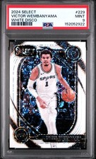 2024-25 Panini Select - Victor Wembanyama Courtside White Disco Prizm /75 PSA 9