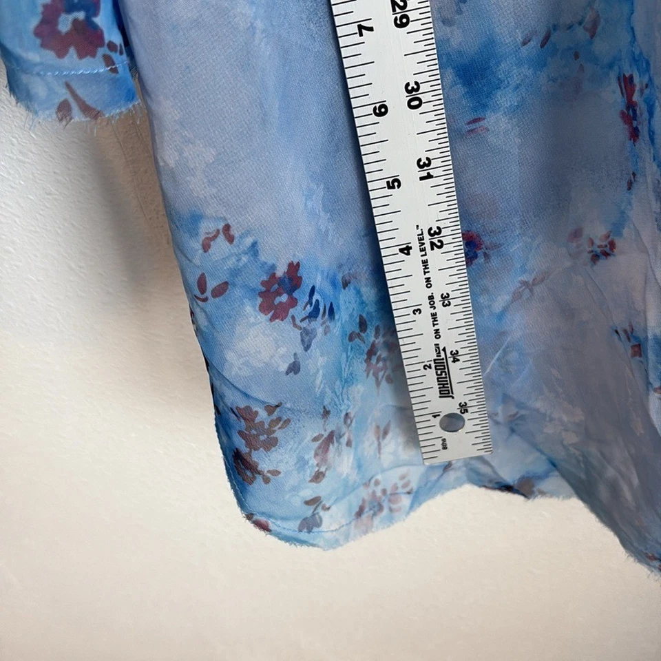 Falda midi asimétrica floral azul Topshop talla 4 Foto 4 de 4