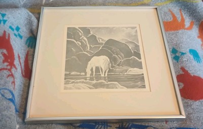 Signed Donal C Jolley 1977 '' Seldom Scene'' . Print