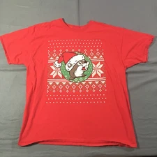 Buc-cees Christmas T-Shirt Mens 2XL Red The Sweaters Outside are Frightful