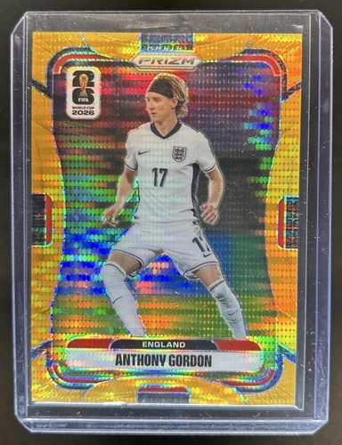2026 Panini Prizm World Cup Anthony Gordon Gold Wave #/10 England