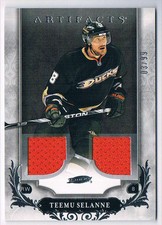 2018-19 UPPER DECK ARTIFACTS DUAL MATERIALS TEEMU SELANNE 03/99 ANAHEIM DUCKS