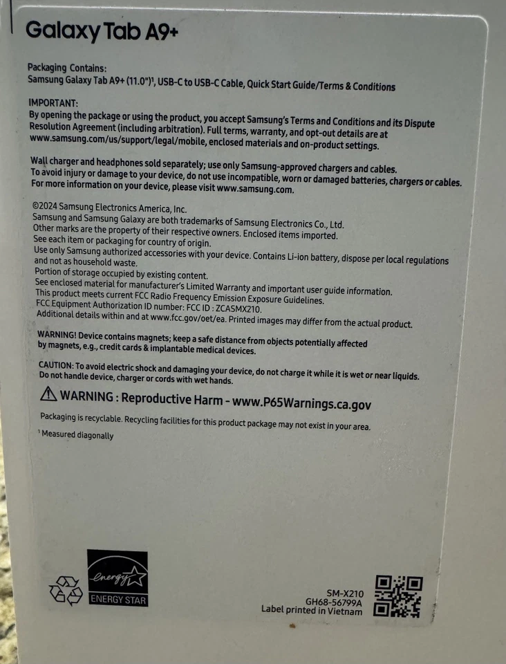 Samsung Galaxy Tab A9+ Plus 11" SM-X210 128GBWiFi Brand NEW SEALED!Graphite - Image 2 of 3