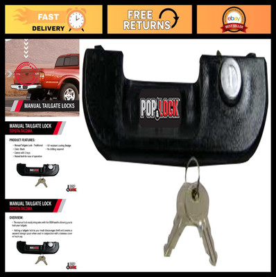 Manual Tailgate Lock for Toyota Tacoma 1995-2004, Black Pop & Lock, Secure & Dur