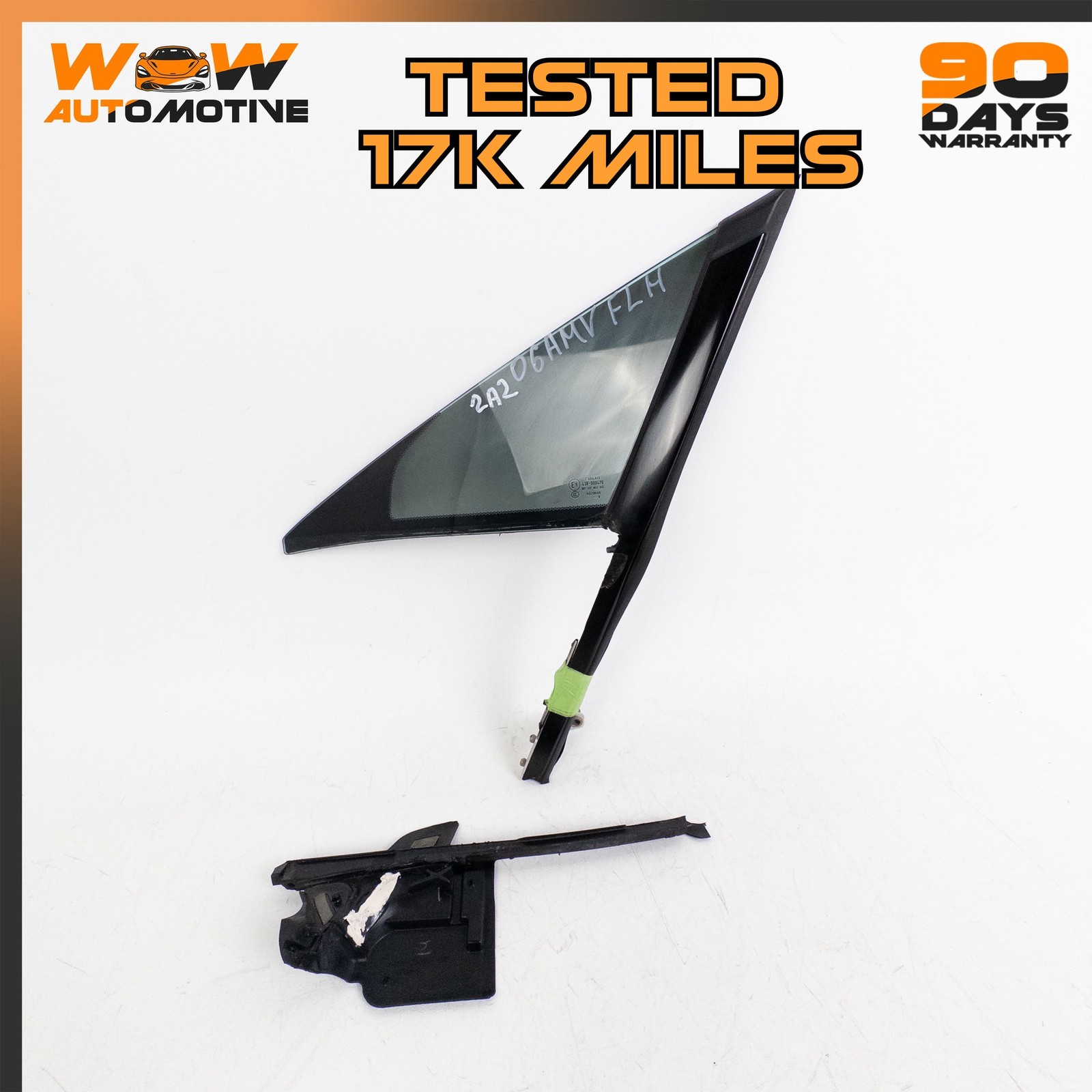 06-16 ASTON MARTIN V8 VANTAGE FRONT LEFT DOOR QUARTER WINDOW GLASS SEAL SET OEM