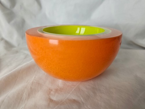 Scandinavian finnish pertti metsalampi art cased glass sculptural bowl - Picture 2 of 15
