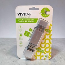 Vivitar 5-in-1 Multi-Function Card Reader USB Type C Micro SD HC OTG PC Mac