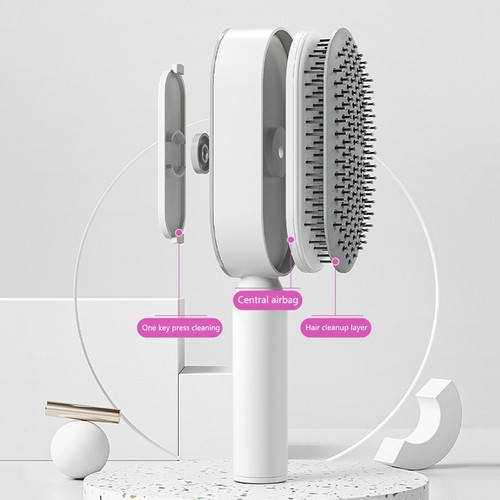 Tangle-Free Hair Brush – Self-Cleaning Anti-Static Comb for All Hair Types Soft - Picture 5 of 13
