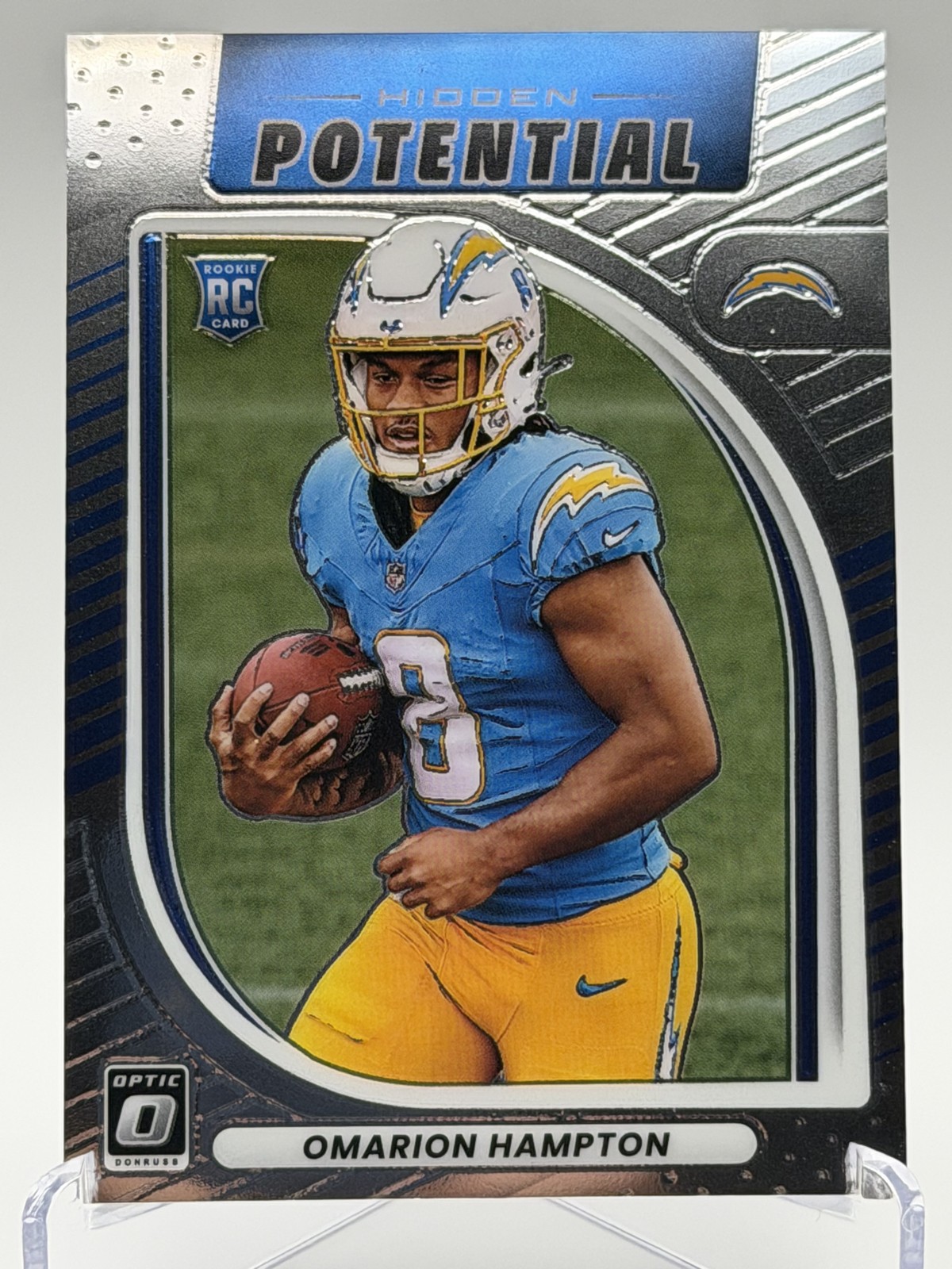 2025 Panini Donruss Optic - Hidden Potential Omarion Hampton #9 (RC)