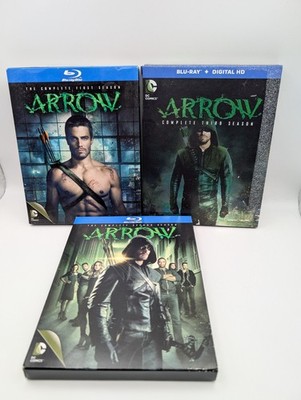 Arrow: The Complete 1, 2, & 3 Season (Blu-ray) DVD. With Sleeves And Inserts