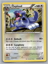 Pokemon Card - Fates Collide 82/124 - EXPLOUD (rare) - LP