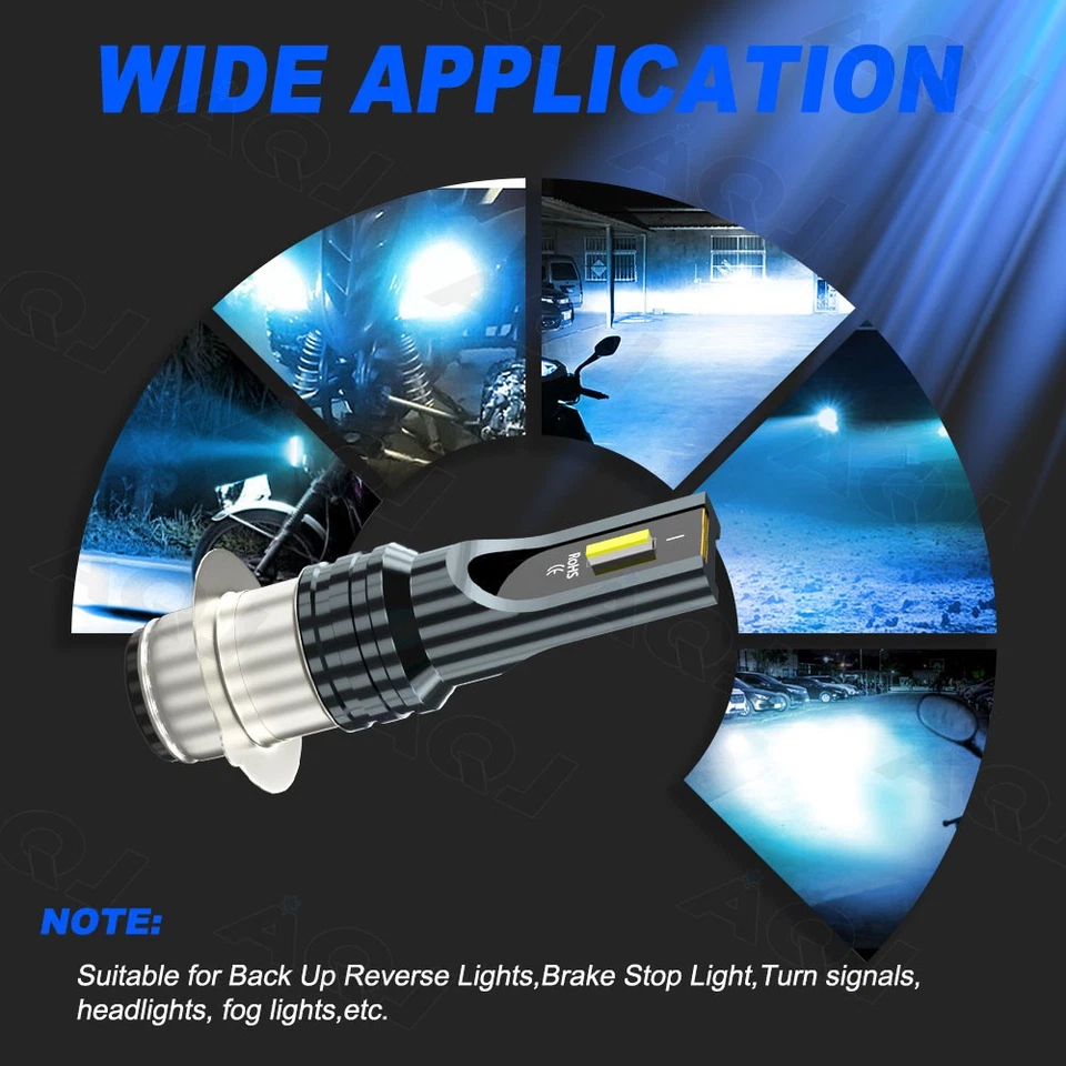 For Kawasaki Prairie 400 1997-2002 - LED Headlight 8000K Ice Blue Light Bulbs Foto 2 de 4
