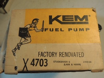 1959 to 1964 Studebaker Lark Hawk Fuel Pump X4703 remanufactured Vintage Antique