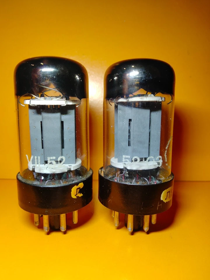 1 PIEZA TUBO RFT 6SN7 / 1578 / 6N8S BASE DELGADA PROBADO RARO Foto 4 de 4