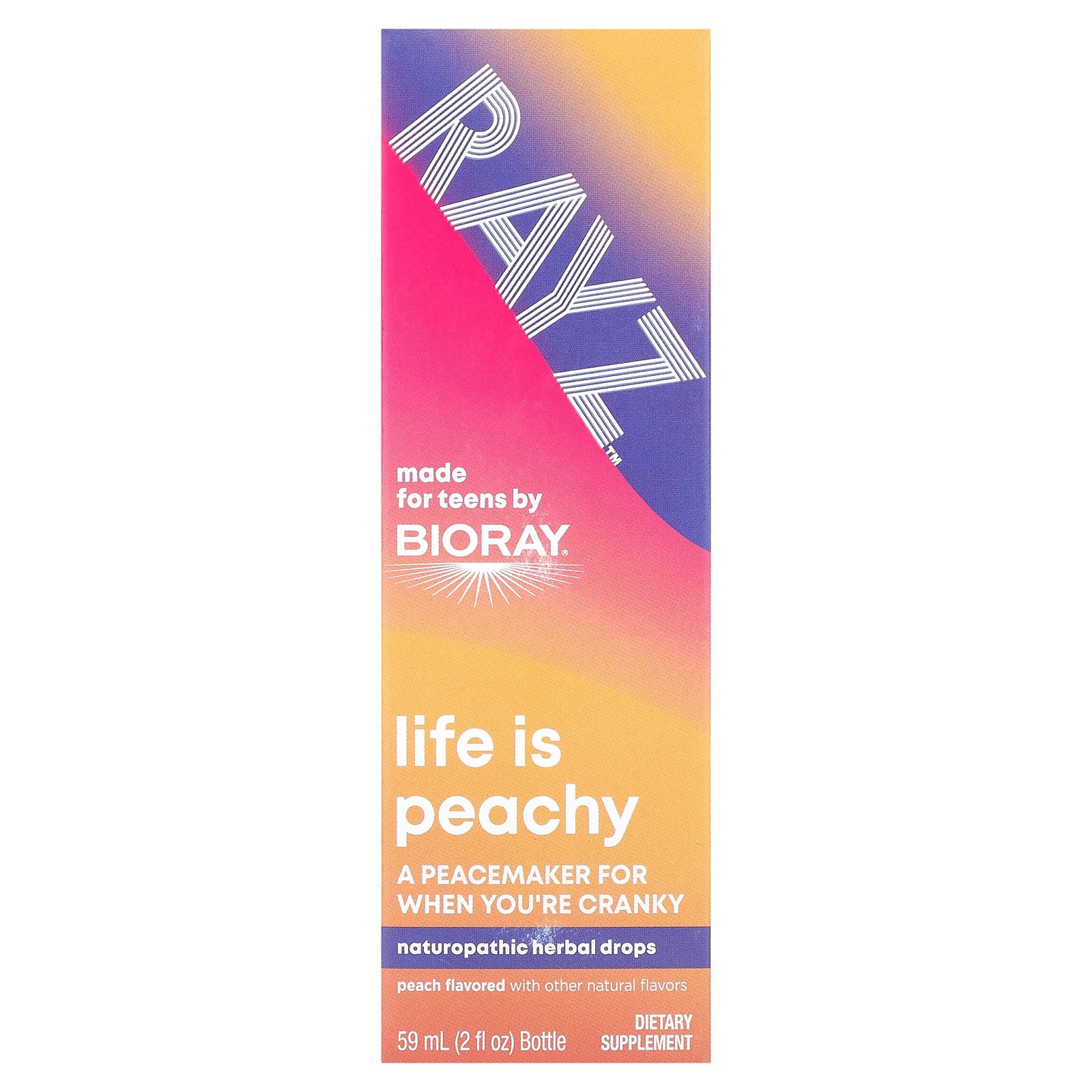 Rayz Life Is Peachy травяные капли для подростков персик 2 жидких унции 59 мл 6490₽