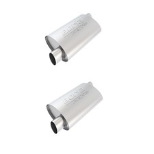 Borla 40352 Set Of 2 Proxs Universal 19 Oval Mufflers With 2.5 Offset In Out Borla 40352 Set Of 2 Proxs Universal 19 Oval Mufflers With 2.5 Offset In Out
