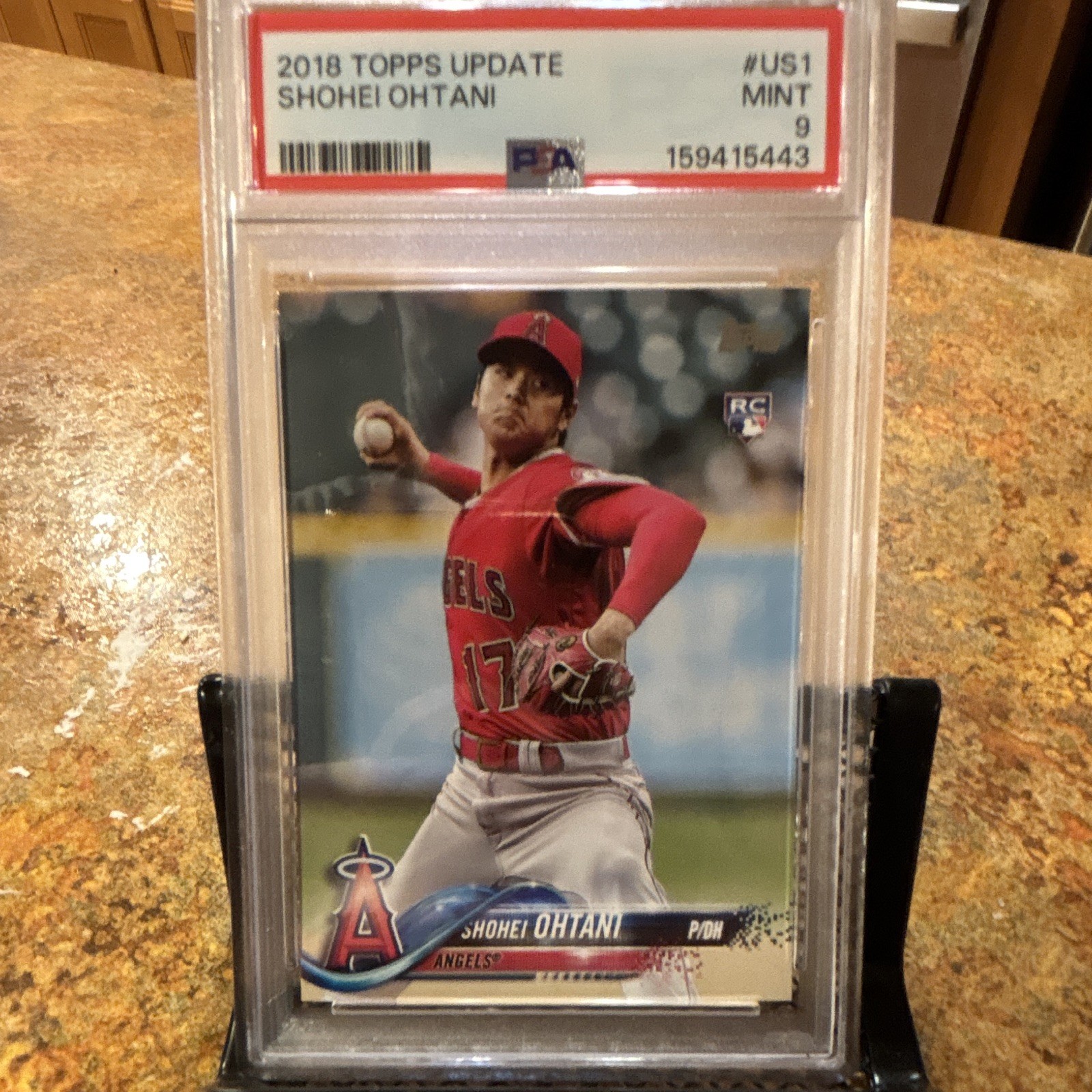 Topps 2018 Update Series Shohei Ohtani #US1 Rookie Base PSA 9 Angels