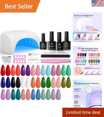 Beetles Gel Nail Polish Kit with UV Light - 31Pcs Nail Polish Set Popular Col...
