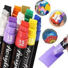 10 Graffiti Jumbo Acrylic Markers,15Mm Jumbo Felt Tip Poster Paint Pens Acrylic