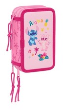 Stitch CHILL   School Pencil Case with 37 Tools Included, Children's Pencil Case