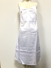 NA-KD women's dress satin slip midi dress white, XXS