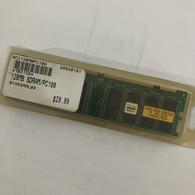 128MB 2x64MB PC-100 HYUNDAI HYM7V65801 PC100 3.3V SDRAM DESKTOP Memory Kit DIMM