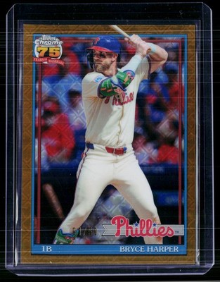 2026 Topps Chrome Logofractor Edition #244 Bryce Harper Gold Refractor #/50